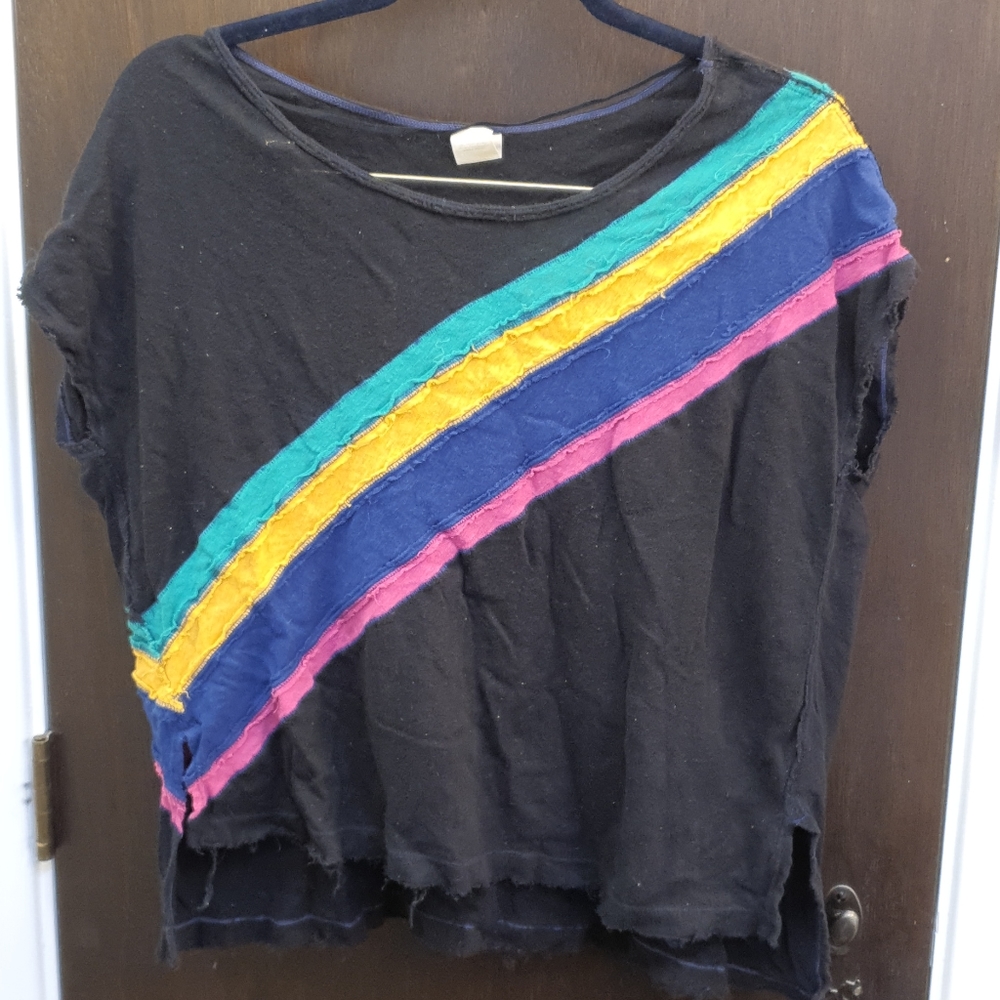 epic WE THE FREE linen cotton rainbow tee